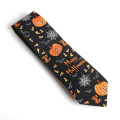 Mens Custom Halloween Silk Print Glow in the Dark Tie